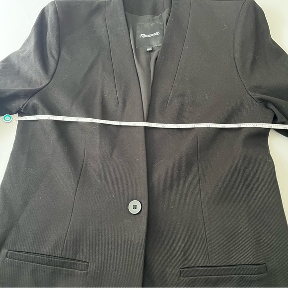 Madewell Classic Black Tribune Collarless Blazer Size 10 - Picture 9 of 11